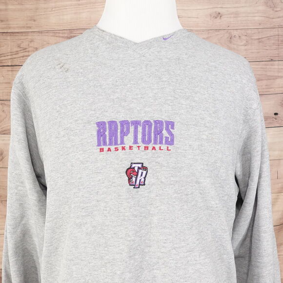 VINTAGE NIKE SPORTS TORONTO RAPTORS BASKETBALL USA MADE SWEATSHIRT SIZE M - Picture 1 of 12